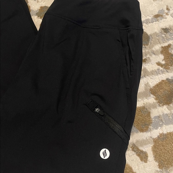 Santiny Women’s Black High Waist Stretch 7/8 Ankle Golf / Athletic Pants - Picture 10 of 13